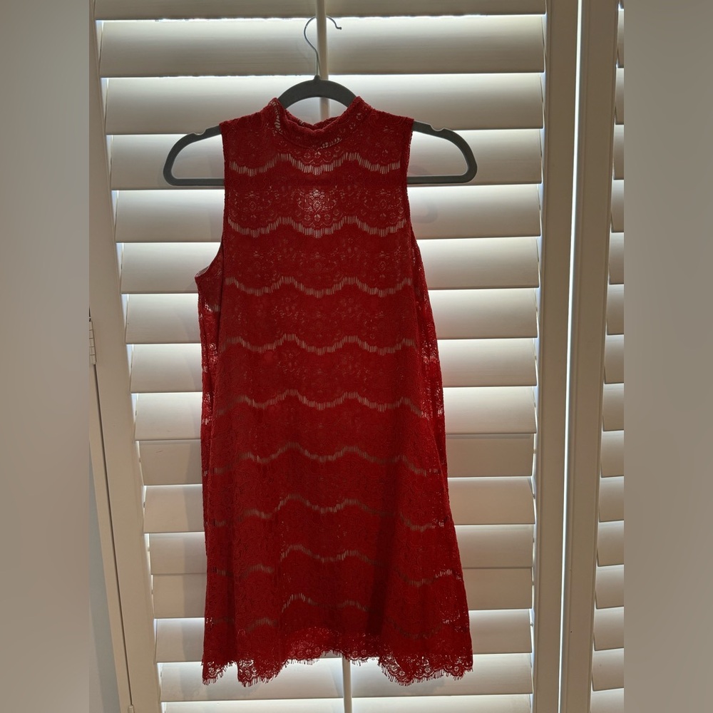 Love Fire Red Lace Dress